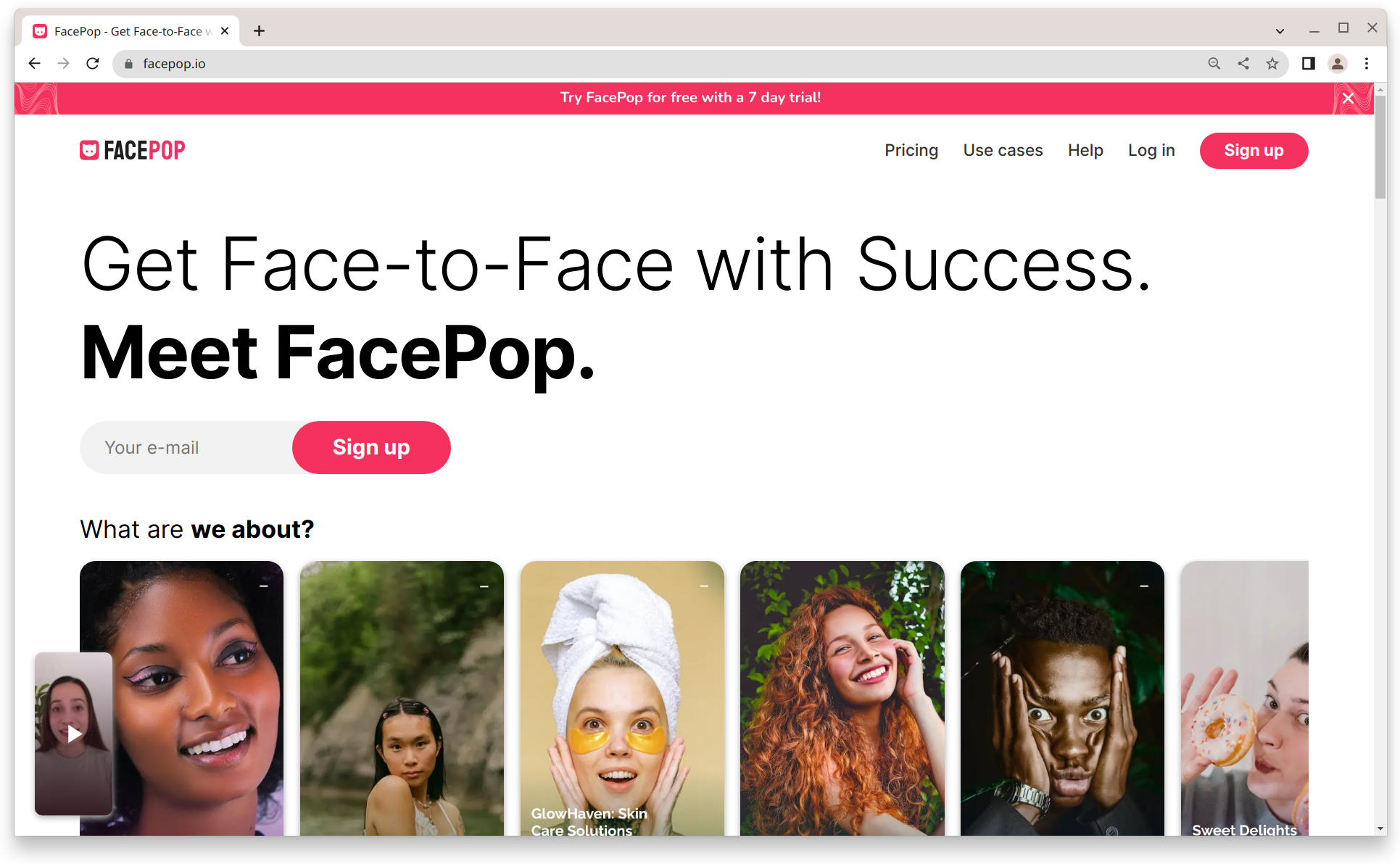 FacePop Homepage